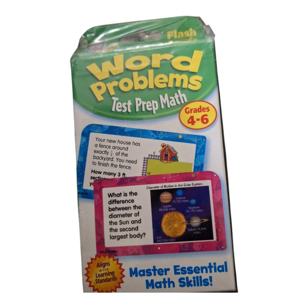 Trend Enterprises Word Problems Test Prep Math Grades 4-6 Challenge Cards